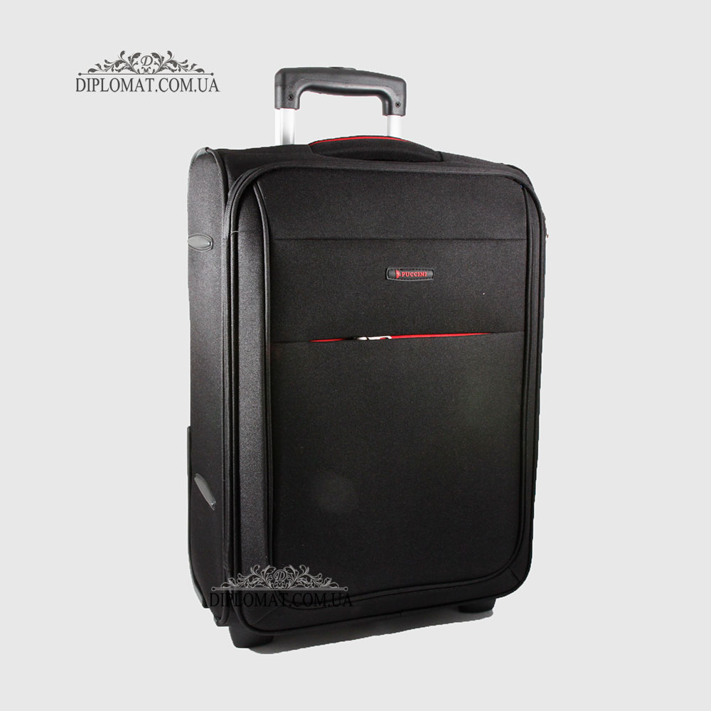 Чемодан Маленький на колесах PUCCINI EM50307C Camerino Мягкий текстильный 52x36x20 cm 1 BLACK Черный