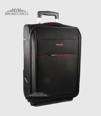 Чемодан Маленький на колесах PUCCINI EM50307C Camerino Мягкий текстильный 52x36x20 cm1 BLACK Черный