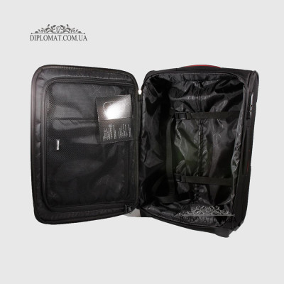 Чемодан Маленький на колесах PUCCINI EM50307C Camerino Мягкий текстильный 52x36x20 cm 1 BLACK Черный