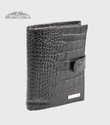 Мужское портмоне для автодокументов KARYA 0913 53 Black Croco