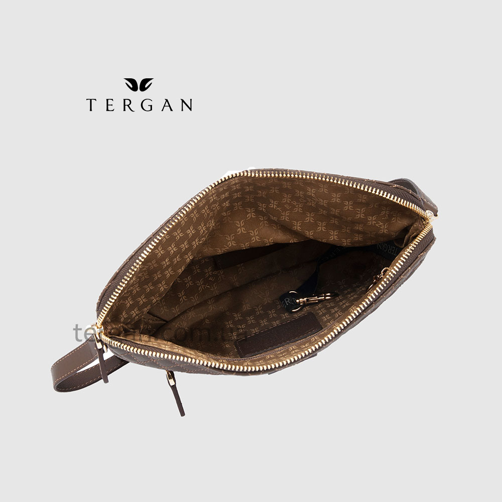 Клатч женский TERGAN 78267 Кожаный  CEVIZ NAPPA