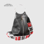 Рюкзак женский VALIENTE 1036 Кожаный С кольцомSAUVAGE Black PRADA Red