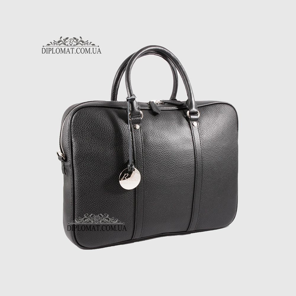 Сумка Для Ноутбука кожаная BELLINI Arbia  BLACK floater Черный