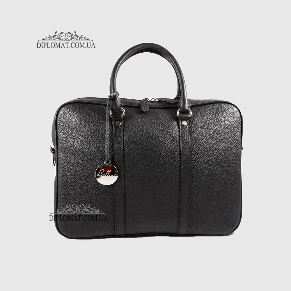 Сумка Для Ноутбука кожаная BELLINI Arbia  BLACK floater Черный