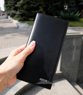 Кошелек для телефона мужской из натуральной кожи на магните KARYA 1097 1 Black