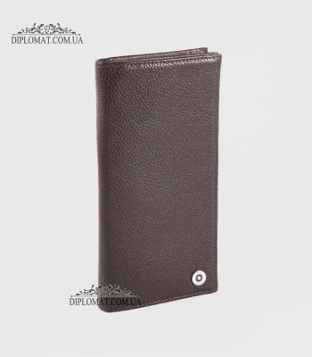 Кошелек для телефона мужской из натуральной кожи на магните KARYA 1097 39 Brown