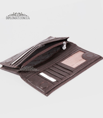 Кошелек для телефона мужской из натуральной кожи на магните KARYA 1097 39 Brown