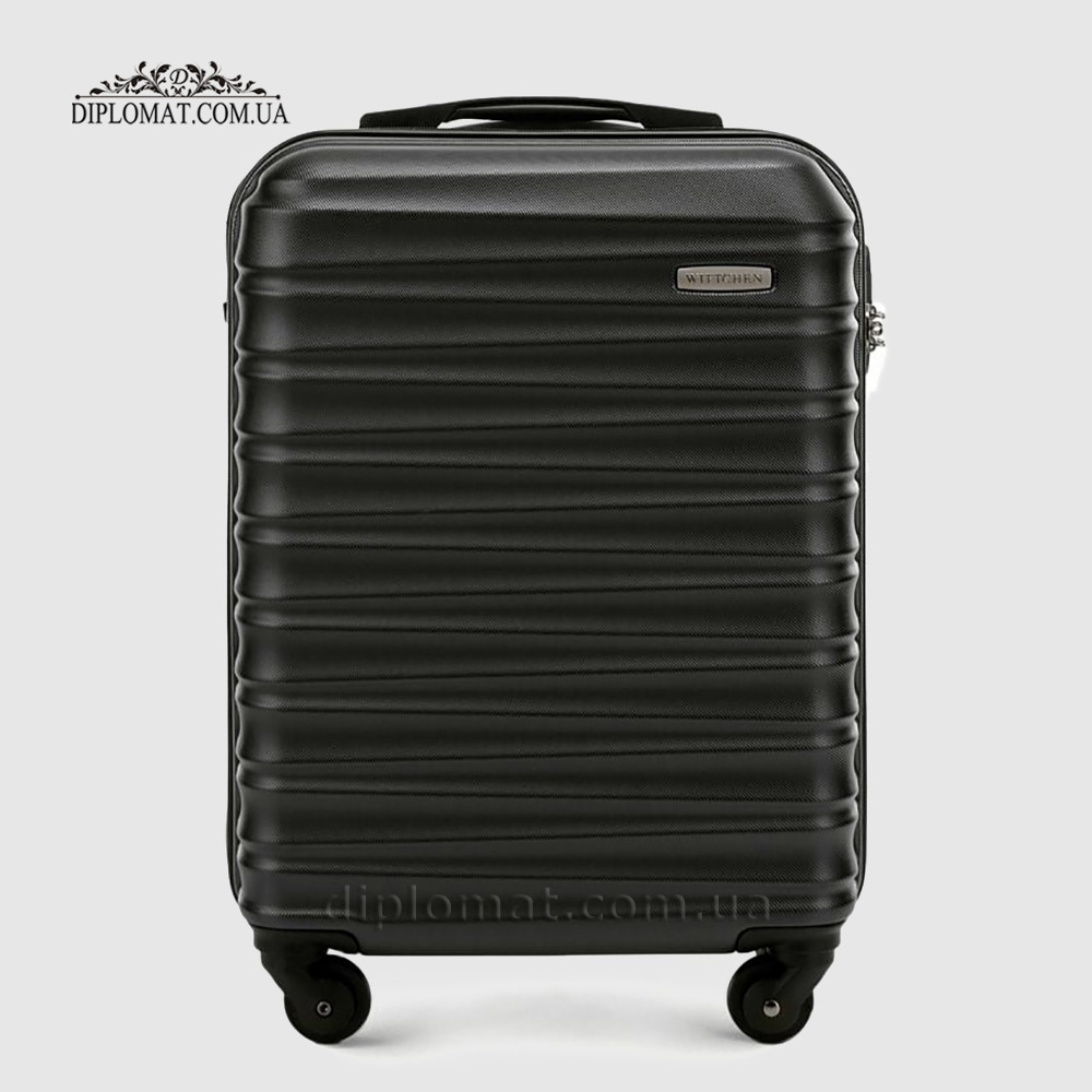 Чемодан Средний WITTCHEN 56-3A-312 с пластика ABS на колесах Plastc ABS Черный Черный