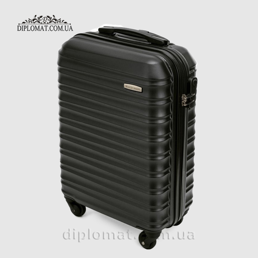 Чемодан Средний WITTCHEN 56-3A-312 с пластика ABS на колесах Plastc ABS Черный Черный