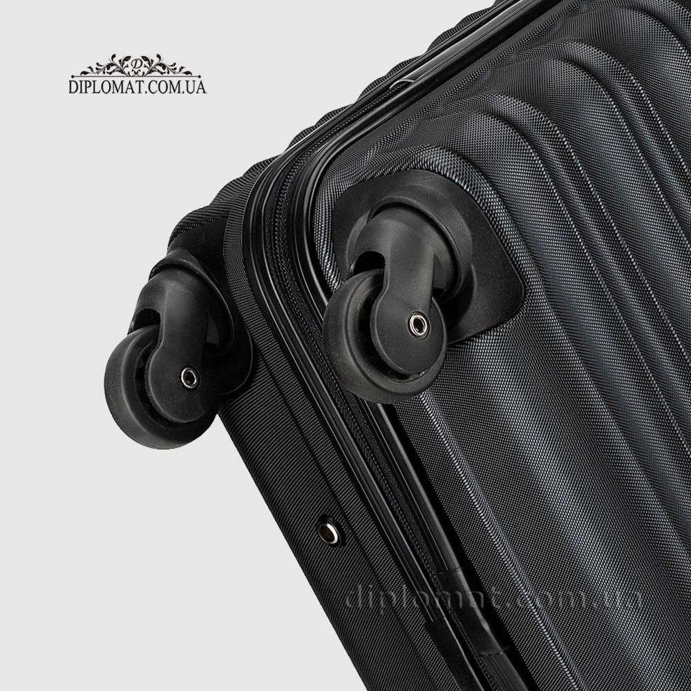 Чемодан Средний WITTCHEN 56-3A-312 с пластика ABS на колесах Plastc ABS Черный Черный