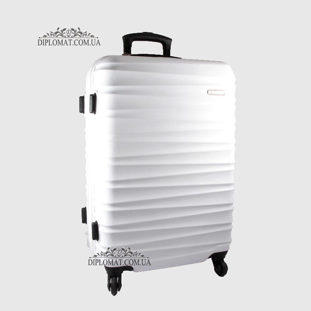 Чемодан Средний WITTCHEN 56-3A-312 Пластик ABS на колесах 89 White Белый Белый