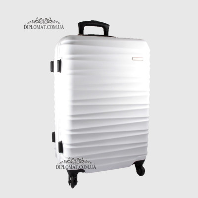 Чемодан Средний WITTCHEN 56-3A-312 Пластик ABS на колесах 89 White Белый Белый
