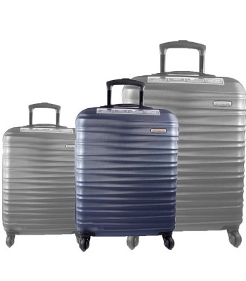 Чемодан Средний WITTCHEN 56-3A-312 Пластик ABS на колесахPlastc ABS 91 D.BLUE Т.Синий