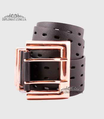 Ремень женский GIADA PELLE BELT 11122 Широкий ЭкокожаBLACK smooth