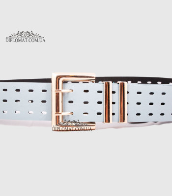 Ремень женский GIADA PELLE BELT 11122 Широкий ЭкокожаL.BLUE smooth