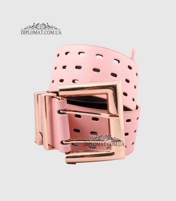 Ремень женский GIADA PELLE BELT 11122 Широкий ЭкокожаPINK smooth