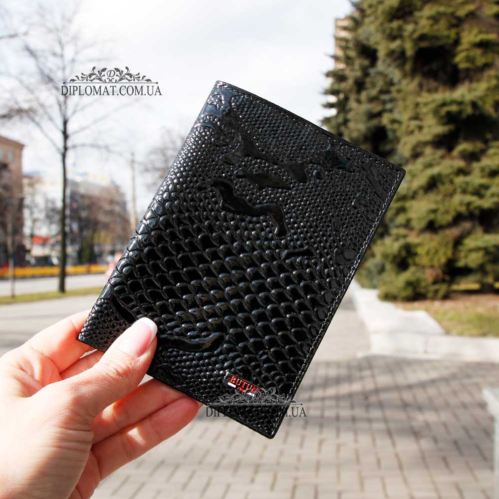 Обложка для паспорта BUTUN 147  008001 Черный