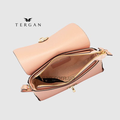 Сумка Женская TERGAN 79305 Кожаная NUDE FLOATER /NUDE ANALIN Пудра