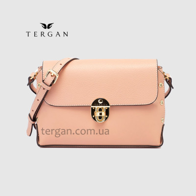 Сумка Женская TERGAN 79305 Кожаная NUDE FLOATER /NUDE ANALIN Пудра