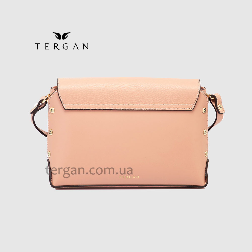 Сумка Женская TERGAN 79305 Кожаная NUDE FLOATER /NUDE ANALIN Пудра