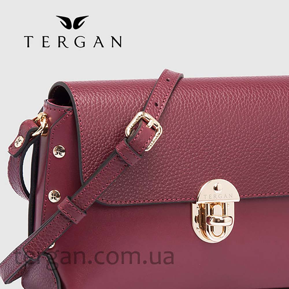 Сумка Женская TERGAN 79305 Кожаная BORDO-ANALİN / BORDO-FLOATER Бордовый/Пурпурный