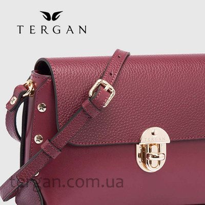 Сумка Женская TERGAN 79305 Кожаная BORDO-ANALİN / BORDO-FLOATER Бордовый/Пурпурный