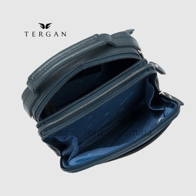 Сумка мужская TERGAN 21393 Через плечо Вертикальная Центральная ручка  На два больших отделения LACIVERT LATIGO Темно Синий Синий