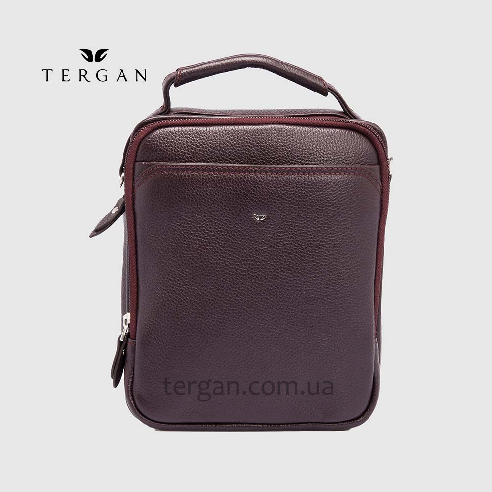 Сумка мужская TERGAN 21393 Через плечо Вертикальная Центральная ручка  На два больших отделения BORDO LATIGO Бордовый Бордовый