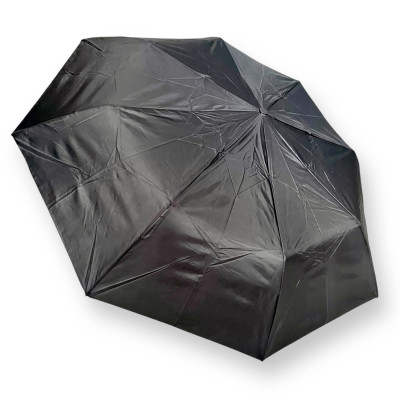 Зонт Полуавтомат Три Слона L8001 Ручка-крюк  Polyester BLACK Черный