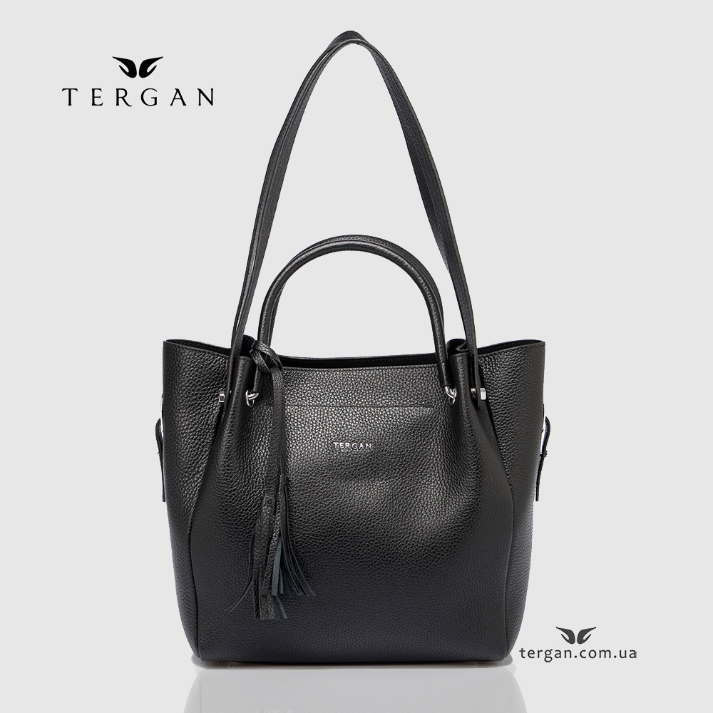 Сумка Женская Кожаная TERGAN 79966  SIYAH FLOATER Черный Черный