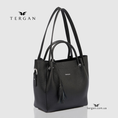 Сумка Женская Кожаная TERGAN 79966  SIYAH FLOATER Черный Черный