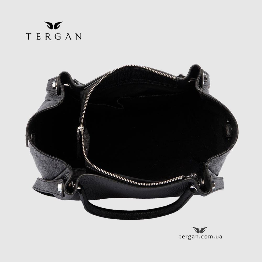 Сумка Женская Кожаная TERGAN 79966  SIYAH FLOATER Черный Черный