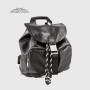 Рюкзак женский VALIENTE 1058 Кожаный Два накладных кармана на молнииVenetto Black