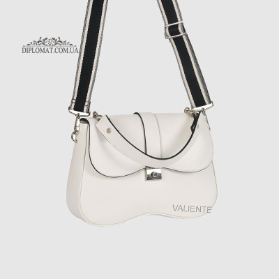 Сумка Женская VALIENTE 1144 Кожаная Средняя Центральная кожаная ручка PRADA Белый Белый-Бежевый