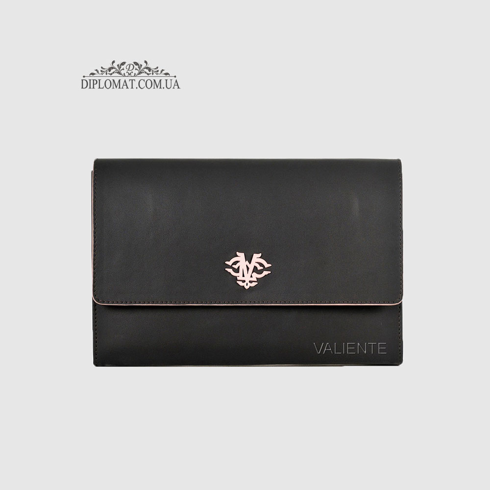 Сумка Женская VALIENTE 1146 Кожаная Кросс боди - Клатч  PRADA Мокко Пудра