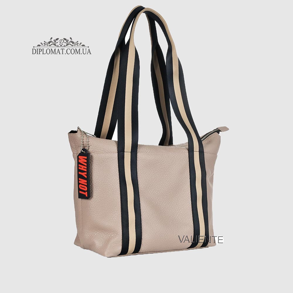 Сумка Женская VALIENTE 1147 Кожаная Total Bag IB Nat латте Бежевый