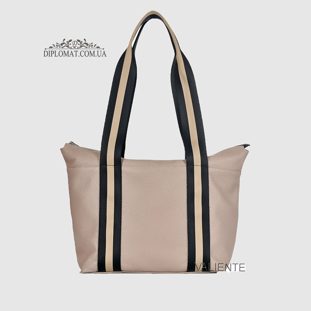 Сумка Женская VALIENTE 1147 Кожаная Total Bag IB Nat латте Бежевый