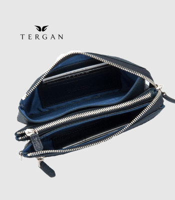 Мини Клатч мужской TERGAN 1605 Мягкий с двумя внешними отделением LACIVERT FLOATER Т.Синий