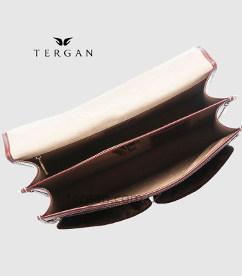 Портфель Кожаный TERGAN 2775 С двумя накладными карманами22TABA VEGETAL Коричневый