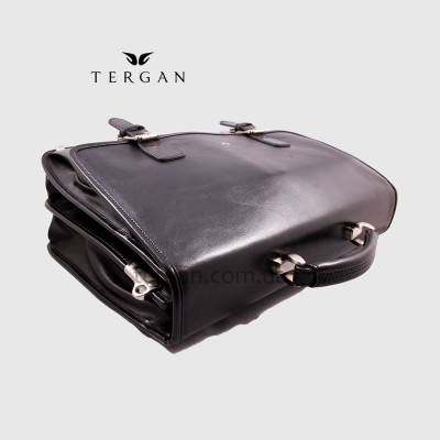 Портфель Кожаный TERGAN 2775 С двумя накладными карманами SIYAH VEGETAL Черный