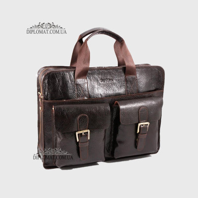 Сумка кожаная TONY BELLUCCI T-5078 для ноутбука 886 D.BROWN Коричневый