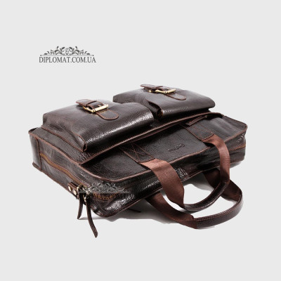Сумка кожаная TONY BELLUCCI T-5078 для ноутбука 886 D.BROWN Коричневый