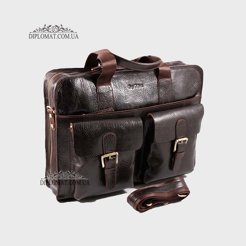 Сумка кожаная TONY BELLUCCI T-5078 для ноутбука 886 D.BROWN Коричневый