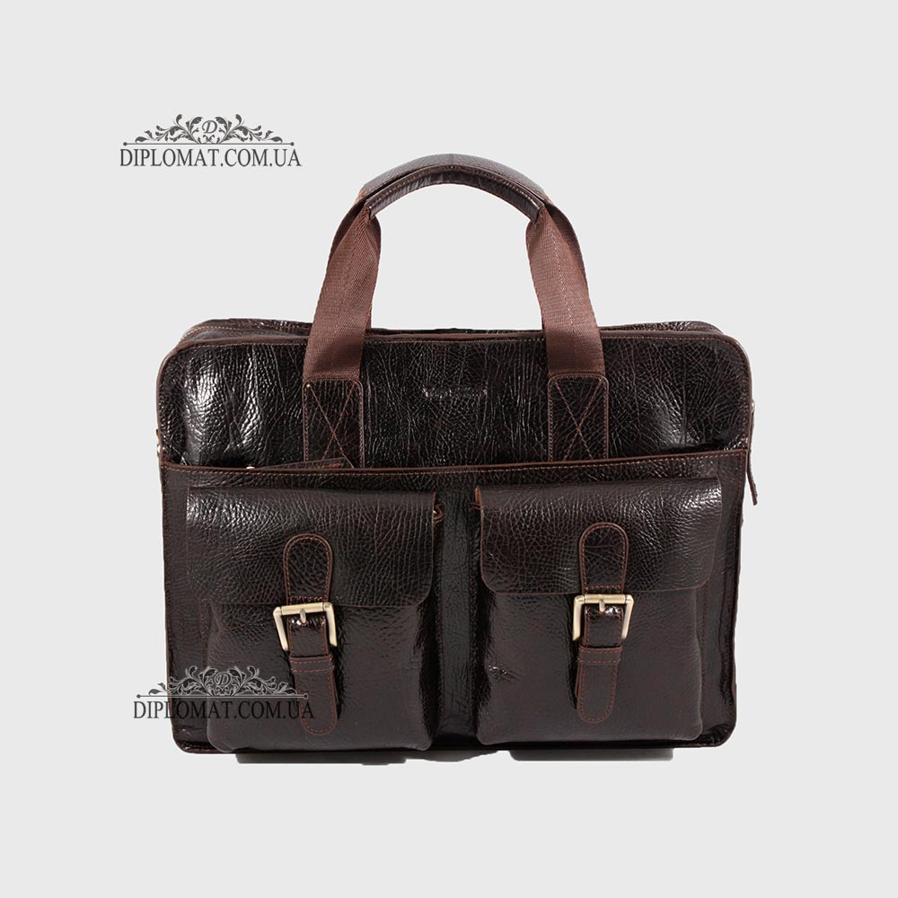 Сумка кожаная TONY BELLUCCI T-5078 для ноутбука 886 D.BROWN Коричневый