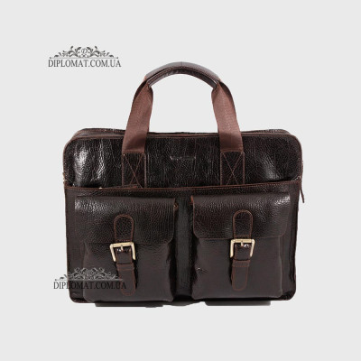 Сумка кожаная TONY BELLUCCI T-5078 для ноутбука 886 D.BROWN Коричневый