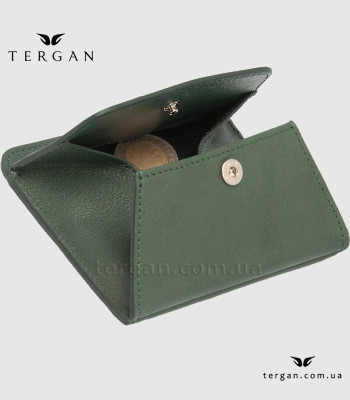 Монетница кожаная TERGAN 1581 С тремя отделениями для карт YESIL ARSEL