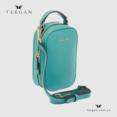 Сумка Женская Кожаная TERGAN 80287  TURKUAZ FLOATER Бирюзовый