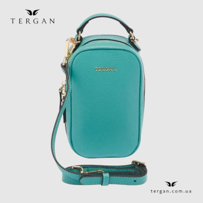Сумка Женская Кожаная TERGAN 80287  TURKUAZ FLOATER Бирюзовый