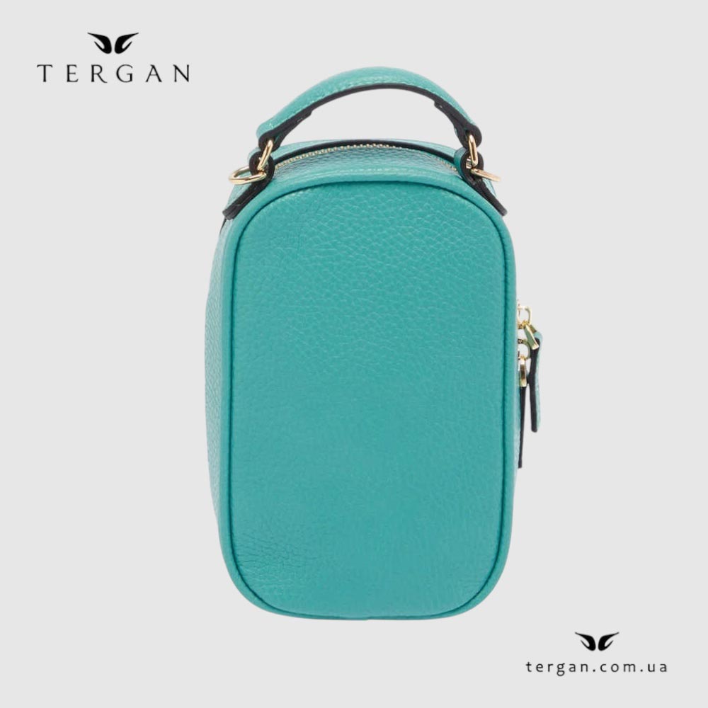 Сумка Женская Кожаная TERGAN 80287  TURKUAZ FLOATER Бирюзовый