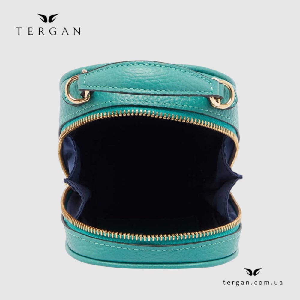 Сумка Женская Кожаная TERGAN 80287  TURKUAZ FLOATER Бирюзовый
